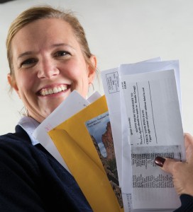 DELIVERING SMILES - For about a decade, Lisa Taylor of Decatur has delivered mail and a smile to Decatur residents and businesses. Taylor is the 11th feature in a series about local personalities. Messenger photo by Joe Duty