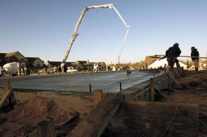 NEW CONSTRUCTION - Almost three weeks ago, slabs were being poured in the construction of more town homes at Greathouse Estates in Decatur. Crews have been busy since and framework is now visible.