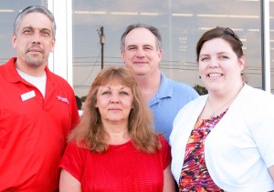 NOW OPEN - The Bridgeport Chamber of Commerce held a ribbon cutting for CashSaver Cost Plus Food Outlet June 1. Pictured are (from left) Tim Morris, store manager; Lisa Geer and Ed Geer, owners; and Rachel Bishop, promotions coordinator.