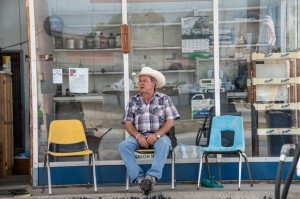 FILLING THE SEAT - For more than 50 years Hudson Gas has served as a local hangout. Dennis Hudson is retiring from the business to devote himself full time to Precinct 1 Constable which he takes over next year. Messenger photo by Joe Duty