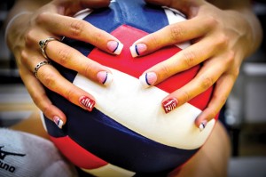 STARTING LINEUP - After months of physical therapy, Goss is now the starting setter for the 2012 Lady Texans volleyball team. Messenger photo by Joe Duty