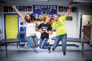 STATE'S BEST - Decatur High School seniors Madeline Pena, Cristin Morgan and Paris Walther were named to the UIL All-State Journalism Staff after accruing a minimum 50 points in competitions throughout last year. The three were on the school's newspaper staff. Messenger photo by Joe Duty