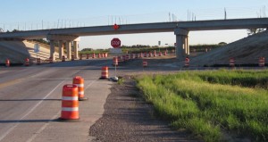 BUILDING BRIDGES - The beams for the Texas 114 bridge over Farm Road 51, west of Boyd, were set last Thursday. Bridges are also being built on Farm Road 2123 near Cottondale and Farm Road 1655 in Alvord. Submitted photo