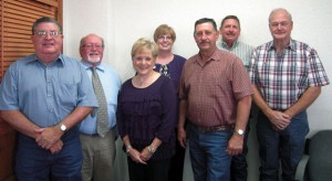 COUNTY PROCLAMATION - County commissioners approved a proclamation declaring October Domestic Violence Awareness Month at their Sept. 24 meeting. Pictured are (from left) Precinct 1 Commissioner Danny White; County Judge Bill McElhaney; Lynn Long, board president, Wise Hope Shelter and Crisis Center; Pat Slayton, executive director; Precinct 3 Commissioner Harry Lamance; Precinct 2 Commissioner Kevin Burns and Precinct 4 Commissioner Glenn Hughes. Submitted photo