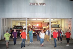 CRUISIN' TIME - Members of the Newark Volunteer Fire Department Ladies Auxiliary were busy at the station Monday night planning for this weekend's 25th annual Cruisin' Days festival. Messenger photo by Joe Duty