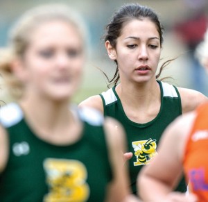 IN THE PACK - A Boyd runner makes her move at the Reunion Run. Messenger photo by Joe Duty