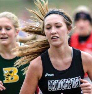 KEEPING THE PACE - Bridgeport's Lauren Stowers makes her way through the course Saturday. Messenger photo by Joe Duty