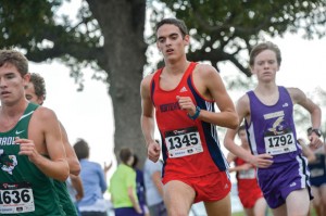 MOVING ON - Northwest's Zach Kirkland finished in eighth place at the District 4-5A Cross Country Meet Thursday, qualifying him for the regional meet Nov. 3. Messenger photo by Joe Duty