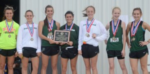 SIMPLY THE BEST - The Paradise Lady Panther team of Aliyah Read, Makayla Neighbors, Bailey Sides, Ashley Sparks, Kaylee McConnell, Emily Brinson and Emily Corbin took home the team title Monday. Messenger photo by Mack Thweatt