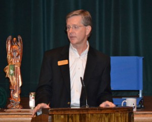 CHAMBER SPEAKER - State Rep. Phil King spoke at the Decatur Chamber of Commerce luncheon Tuesday. The topics he covered included Medicaid, making Texas the most "business-friendly state" and the education system. Messenger photo by Bob Buckel