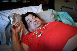 DAMAGED - A lifetime of drug abuse, highlighted by a four-year binge of cocaine and methamphetamine, have left Tommy Flores bedridden with a host of ailments. Messenger photo by Joe Duty