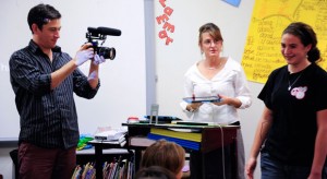EXPERIMENTAL PROJECT - McCarroll Middle School seventh grader Madison Kyle presents a draft of her public service announcement encouraging Fiji Water to use biodegradable substances to make their water bottles. The project was a pilot app designed by the Pearson Education Foundation, and Decatur students were the only ones in the country to test it. Messenger photo by Joe Duty