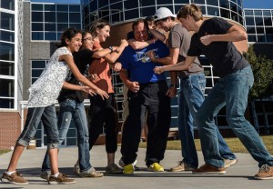 READY TO RUN - Decatur coach David Park will have three sets of siblings competing at the regional cross country meet Saturday. They include brother and sister Travis and Jessica Kyle along with twins Daniel and Michael Smyers and Georgina and Paola Palomo. Messenger photo by Joe Duty