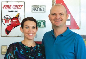 RIBBON CUTTING - The Decatur Chamber of Commerce hosted a ribbon cutting Nov. 28 at the Decatur Service Station. Pictured are owners Ashly and Michael DoByns.