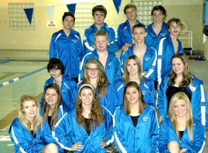 GOOD RESULTS - The Decatur swim team poses after the Irving Winter Invitational Saturday. Submitted photo