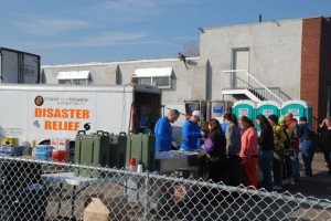TEXAS HELP - Northwest ISD Phil Beckman was not the only Fort Worth resident volunteering in New York last week. He ran into members of Chapel Creek Fellowship in Fort Worth serving lunch at the American Legion Hall in Jamaica Bay. Submitted photo by Phil Beckman