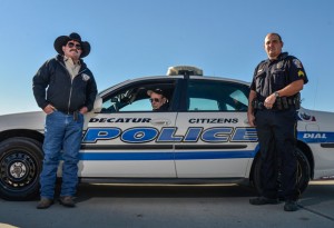 CITIZENS ON PATROL - From left are CPA member Larry Brown, CPA President Wayne Watts and Decatur Police Sgt. Delvon Campbell. Decatur Police Department is looking for more men and women to enroll in its free 12-week Citizens Police Academy program. Messenger photo by Joe Duty