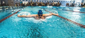 NICE DAY - Decatur's Logan Huff had a nice district meet Saturday advancing to regionals in two relays and the 100 freestyle. Messenger photo by Joe Duty