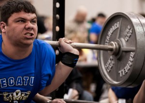 SECOND PLACE - Decatur's Dakota Williams finished second in the 275 class Saturday. Williams lifted a total of 1,185 pounds in four events. Messenger photo by Jimmy Alford