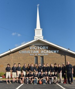 ALL SMILES - The Victory Christian Academy basketball program just completed their first full season of competitive basketball and came away with two district championships. The boys team consisted of Kodee Christensen, Hayden Farrell, Lyndon Harvey, Teyton Jenkins, Jared McBride, Justin McBride, Logan McNamara, Logan Mitchell, Morgan Williams, Andrew Graves, Jackson Shriver and Nicholas Cummings. The girls team consisted of Bailee Alexander, Samantha Boswell, Vista Fullingim, Becca Marsh, Alyssa Self, Jasmine Wood and Morgan Yarbrough. Managers were Bronte Rawle and Molly Yarbrough. Coaches were Paul Stein and Emily Wilson. Messenger photo by Joe Duty