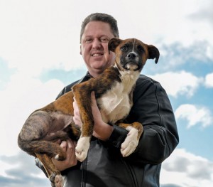DOG DAYS ARE OVER - An unknown suspect or suspects left a six-month-old boxer for dead in a ditch along a highway in Newark. James Tucciarone found the dog with his back legs bound by a pair of pantyhose. Messenger photo by Joe Duty