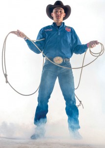 MILLION-DOLLAR MAN - Decatur roper Tuf Cooper became the youngest PRCA cowboy to break the $1 million mark in career earnings last weekend. He broke the record previously set by Ty Murray in 1993. Messenger photo by Joe Duty