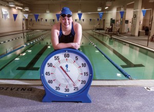 SETTING A GOAL - Katey Rowden is hoping to swim the 50-freestyle in under 25 seconds this weekend. Messenger photo by Joe Duty