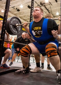 SUPER HEAVYWEIGHT - Chico's Jimmy Shuetz lifted the most total weight Thursday on his way to a first-place finish in his division Thursday. Messenger photo by Jimmy Alford