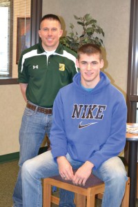WASHINGTON BOUND - Boyd High School senior Chase Graham will head to Washington, D.C., in April to pick up his Horatio Alger Scholarship, a $40,000, four-year award. Attesting to Graham's leadership is BHS principal Scott Nedrow (left). Messenger photo by Bob Buckel