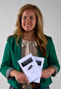 GIVING BACK - Texas A&M doctoral student Cassie Schoenthal of Paradise wrote an entomology study guide for FFA members. She plans to donate all proceeds from the sale of the books to a scholarship fund. Messenger photo by Joe Duty