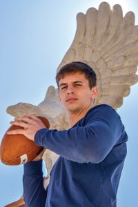 LEAP FROG - Decatur Eagle Grayson Muehlstein has found his next roosting place at TCU. Messenger photo by Joe Duty