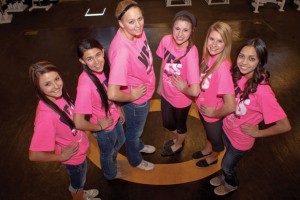 ON THEIR WAY - (From left) Alli York, Jordan Vidal, Cheyenne Hale, Breann Hall, Charlye Biggerstaff and Ali Galindo will compete in state powerlifting meet March 16 in Corpus Christi. Messenger photo by Jimmy Alford
