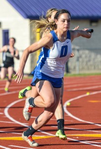 GREAT PERFORMANCE - Brianna Compton garnered five medals Thursday at the district meet. Messenger photo by Joe Duty