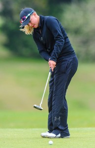 TOP SPOT - Bridgeport's Lexi Read narrowly misses a putt during the first round of the District 9-3A Tournament Monday. Read took the overall girls title and the Sissies finished first as a team. Messenger photo by Joe Duty