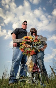TRAGIC MEMORIAL - One moment of distracted driving cost 16-year-old Chelsea Lunt her life on the morning of Jan. 21, 2009, as she was driving to school. The sophomore was a talented athlete and an A student. A roadside memorial in the shape of a cross rises on U.S. 287 where the wreck occurred, in view of Decatur High School. Her parents, Joey and Kelly Norris, said the strength Chelsea showed in life has helped them deal with her loss. Messenger photo by Joe Duty