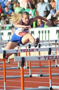 STATE DEBUT - Decatur's Nicole Neighbors finished fourth in the 300 hurdles and seventh in the 100 hurdles in her first trip to the state meet. Messenger photo by Mack Thweatt