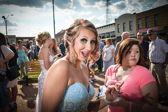 Caylla Cotton on prom night at the Decatur square. Messenger photo by Joe Duty